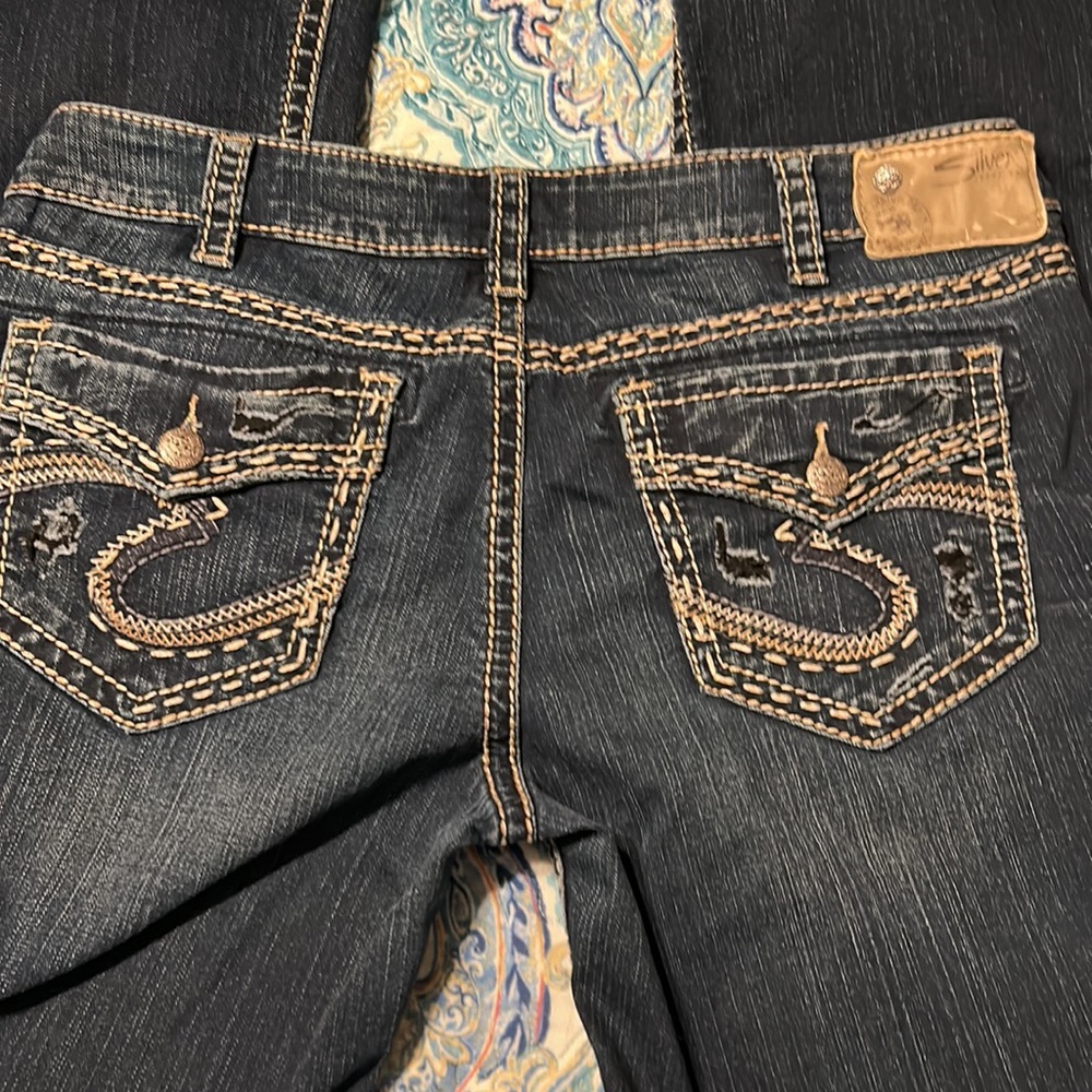 Pre-loved Silver Aiko Mid boot cut jeans size W32/L33 - Picture 6 of 7